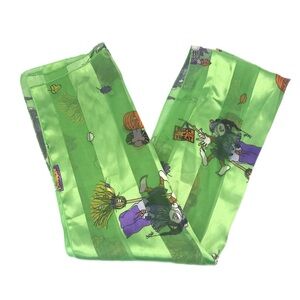 HALLOWEEN Scarf 13"‎ X 60" Satin Long Green Witch Scarf Trick or Treat Pumpkin